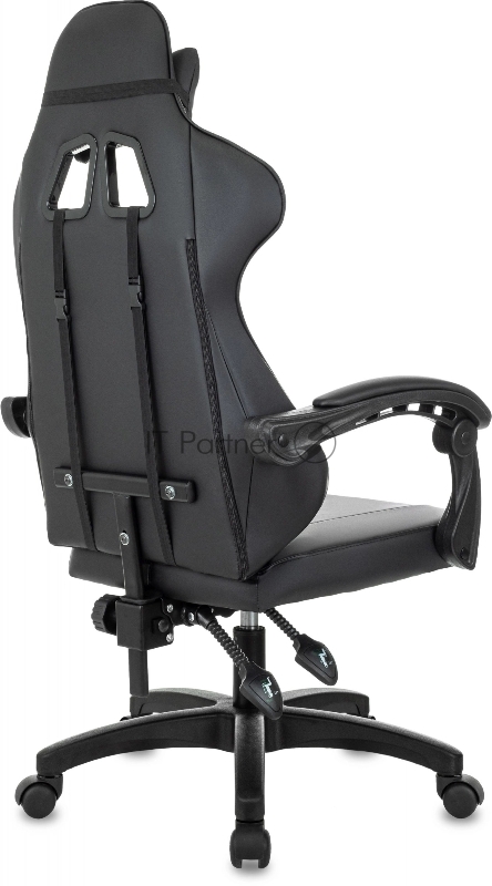 Кресло игровое Zombie Zoom черный/красный эко.кожа крестов. пластик