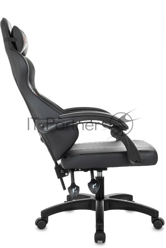 Кресло игровое Zombie Zoom черный/красный эко.кожа крестов. пластик