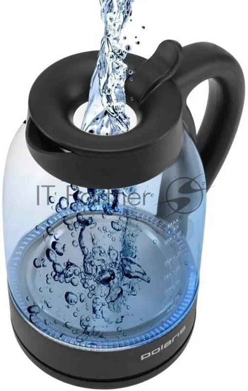 Чайник электрический Polaris PWK 1797CGL 1.8л. 2200Вт черный корпус: стекло