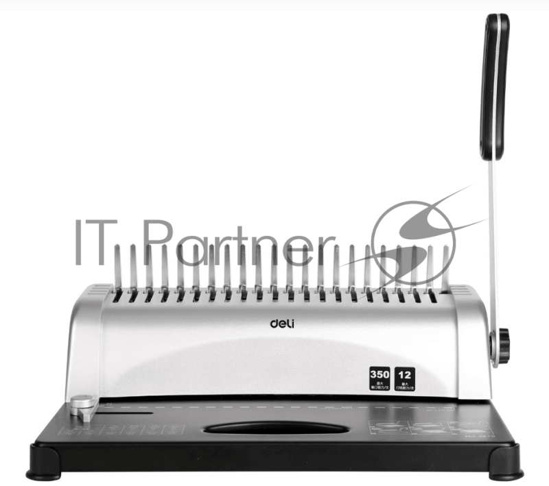 Переплетная машина (брошюровщик) Deli E3870 (брошюровщик), кол-во пробиваемых листов 12, объем переплета 350 л.,21 отверстие