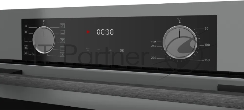 Встраиваемый духовой шкаф Kuppersberg HF 610 GR 60 см, 80 л, High-Tech, А, 10 режимов, телескопические направляющие на 1 уровне, эмаль легкой очистки, графит