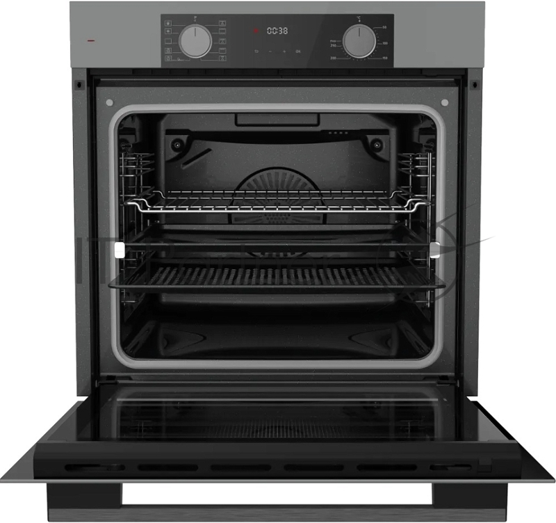 Встраиваемый духовой шкаф Kuppersberg HF 610 GR 60 см, 80 л, High-Tech, А, 10 режимов, телескопические направляющие на 1 уровне, эмаль легкой очистки, графит