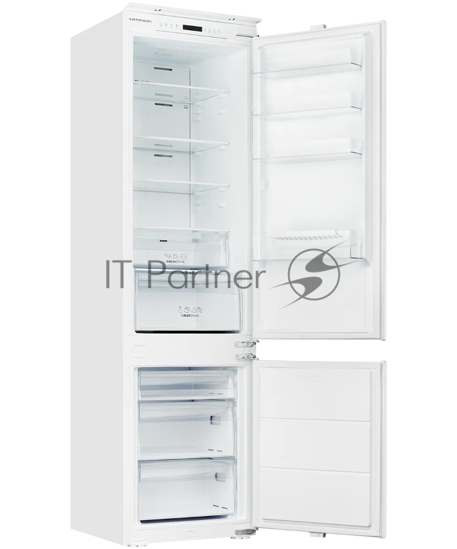 Встраиваемый холодильник KUPPERSBERG RBN 1964, High-Tech, полезный объем 309 л, No Frost, супер заморозка, инверторный компрессор, электронное управление, энергоэффективность А+