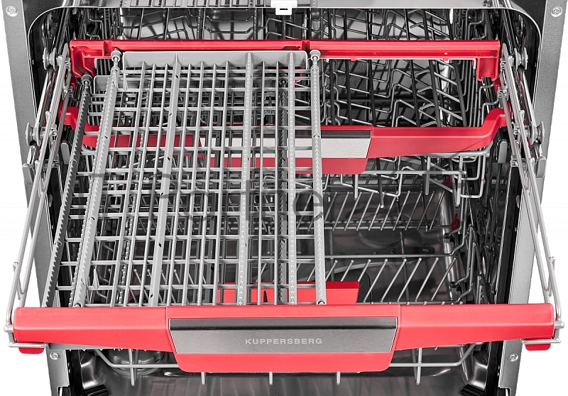 Встраиваемая посудомоечная машина Kuppersberg GSM 6073 Полноразмерная, Посудомоечная машина полностью встраиваемая, количество корзин: 3, ширина 60 см, 14 комплектов, электронное управление, цифровой дисплей, отсрочка старта до 24 часов, 7 программ,