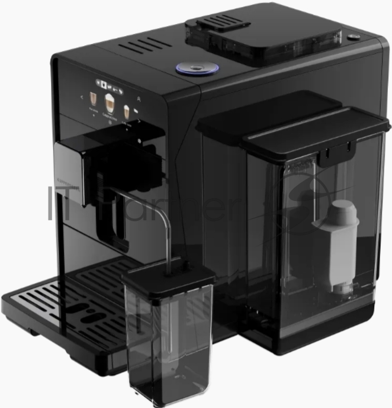 Отдельностоящая кофемашина KUPPERSBERG KCF 401 B, High-Tech, автоматический капучинатор, контейнер для молока, коническая кофемолка, макс. давление 19 бар, объем контейнера для зерен 150 гр, объем емкости для воды 2 л, 6 уровней помола, автоматическо