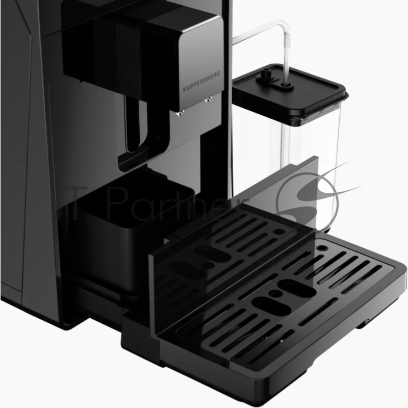 Отдельностоящая кофемашина KUPPERSBERG KCF 401 B, High-Tech, автоматический капучинатор, контейнер для молока, коническая кофемолка, макс. давление 19 бар, объем контейнера для зерен 150 гр, объем емкости для воды 2 л, 6 уровней помола, автоматическо