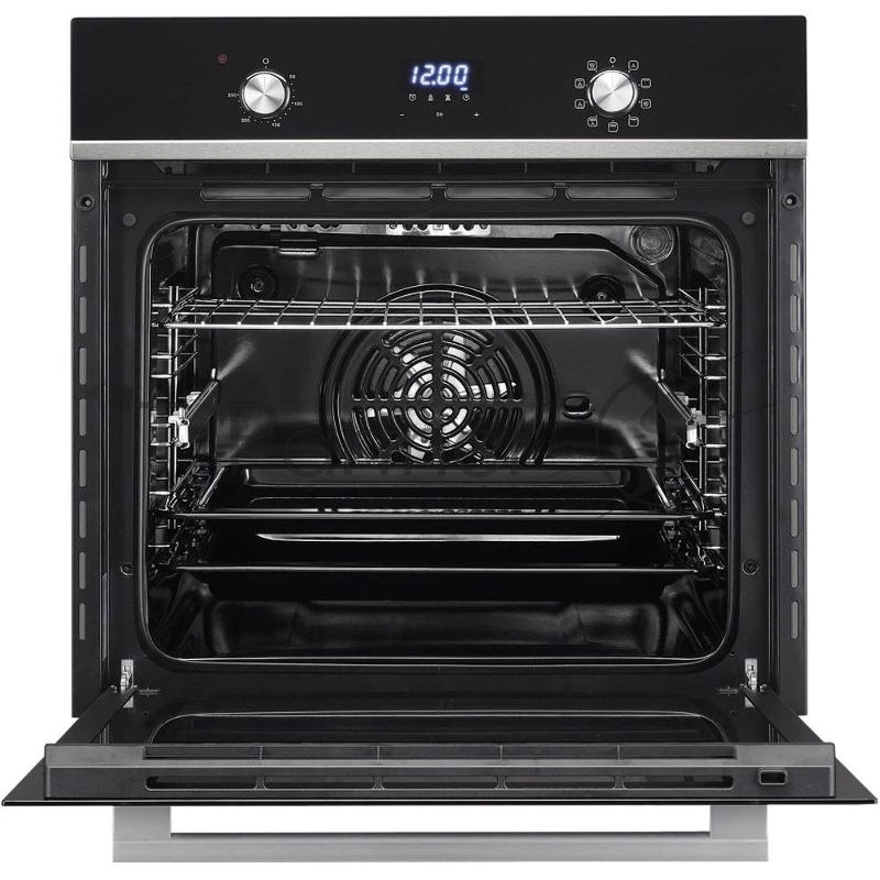 Встраиваемый духовой шкаф MONSHER MOE 6193 Acier, электрический, High-Tech, 60 см, объем 72 л, 9 режимов, дисплей, таймер, телескопические направляющие на 1 уровень, цвет нержавеющая сталь/черный