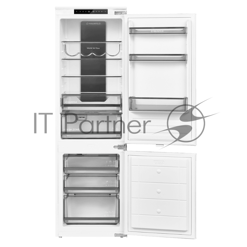 Холодильник-морозильник встраиваемый MAUNFELD MBF17754NFWHGR LUX Inverter