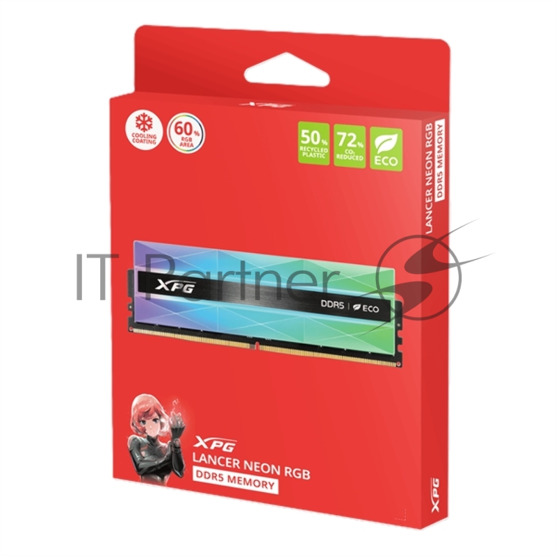 Модуль памяти DIMM DDR5-6400 32GB (16GBx2) RGB AX5U6400C3216G-DCLANRSG A-DATA