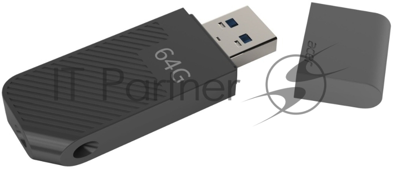 Флеш Диск Acer 64Gb UP200-64G-BL, USB 2.0 black <BL.9BWWA.511>