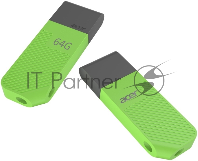 Флеш Диск Acer 64Gb UP200-64G-GR, USB 2.0 green <BL.9BWWA.544>