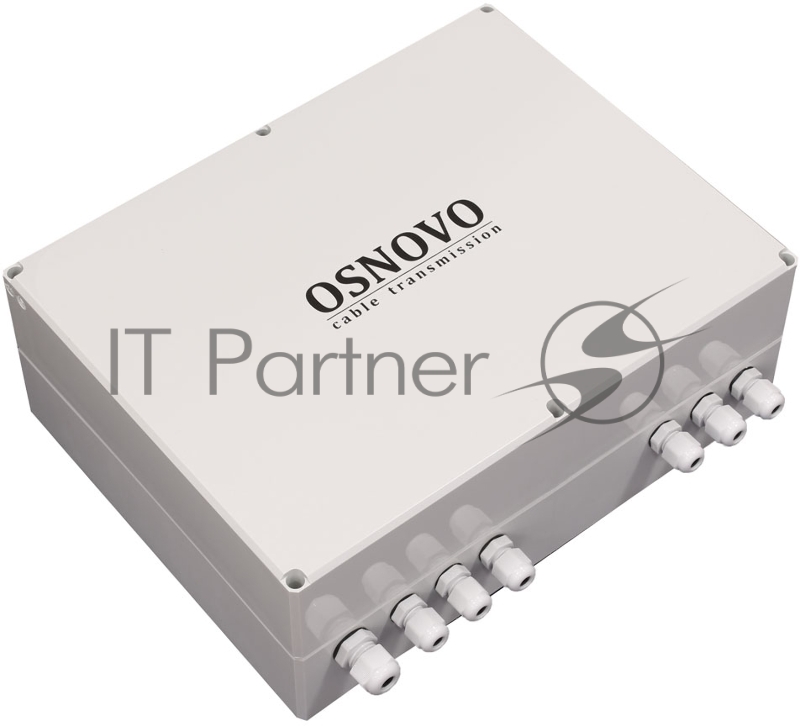 Коммутатор уличный OSNOVO L2+ гигабитный коммутатор на 6 портов, 4*10/100/1000Base-T PoE, 2 SFP порта 1000Base-X, PoE до 30W на порт , суммарно PoE до 120W, IP66