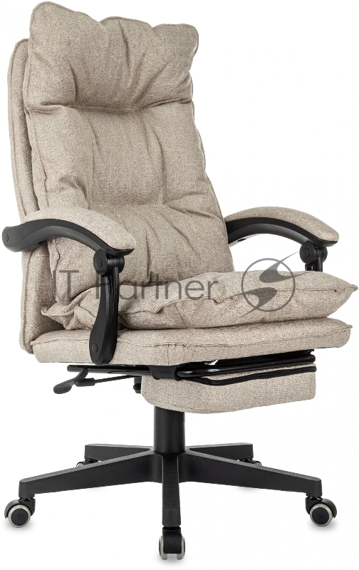 Кресло руководителя Бюрократ CH-820MSG-F бежевый 38-402 крестов. пластик подст.для ног
