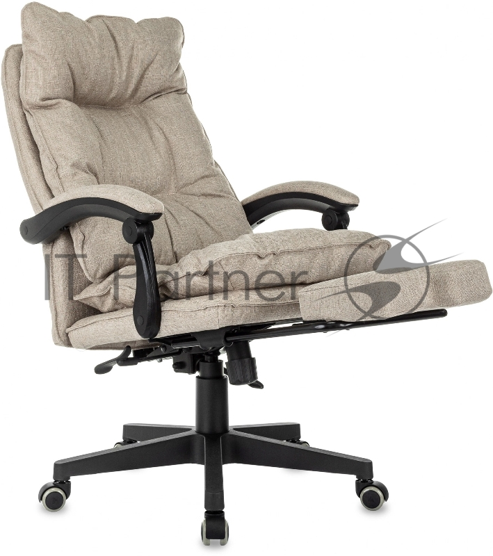 Кресло руководителя Бюрократ CH-820MSG-F бежевый 38-402 крестов. пластик подст.для ног