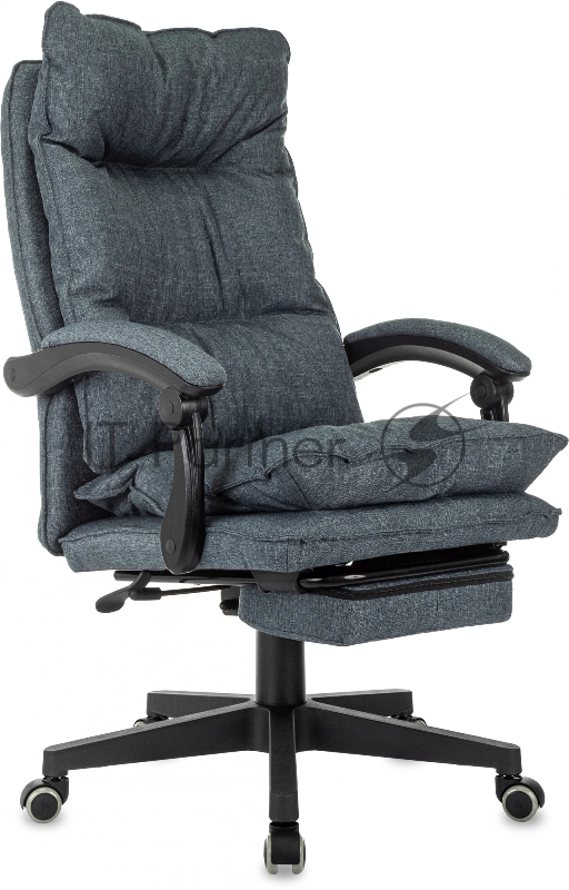 Кресло руководителя Бюрократ CH-820MSG-F синий 38-416 крестов. пластик подст.для ног