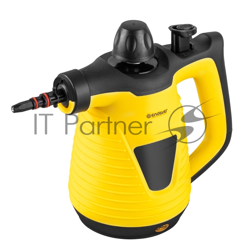 Универсальный ручной отпариватель-пароочиститель Endever Odyssey Q-464, желтый/черный, мощность 1100 Вт, давление 3,5 бар,производ. 35 г/мин, 6 шт/уп