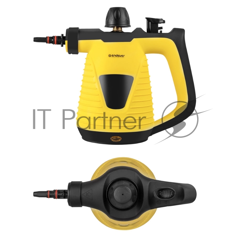 Универсальный ручной отпариватель-пароочиститель Endever Odyssey Q-464, желтый/черный, мощность 1100 Вт, давление 3,5 бар,производ. 35 г/мин, 6 шт/уп