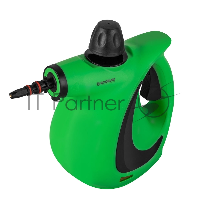 Универсальный ручной отпариватель-пароочиститель Endever Odyssey Q-463, зелёный/черный, мощность 1100 Вт, давление 3,5 бар,производ. 35 г/мин, 6 шт/уп