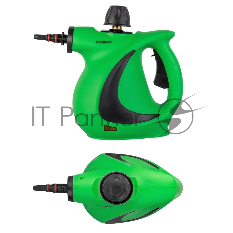 Универсальный ручной отпариватель-пароочиститель Endever Odyssey Q-463, зелёный/черный, мощность 1100 Вт, давление 3,5 бар,производ. 35 г/мин, 6 шт/уп