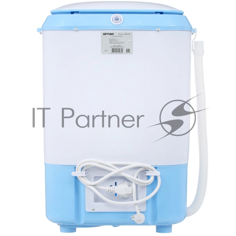 Стиральная машина OPTIMA МС-35 (малютка 3.5кг загрузка, пластиковая крышка, мощность 170Вт)