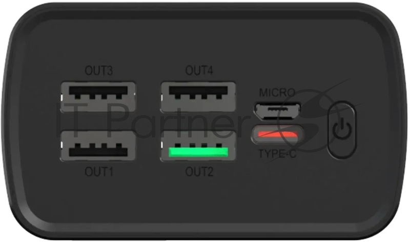 Мобильный аккумулятор Digma DGPF30A 30000mAh QC3.0/PD3.0 22.5W 3A 4xUSB-A/USB-C черный (DGPF30A22ABK)