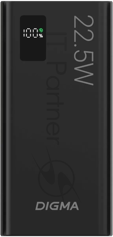 Мобильный аккумулятор Digma DGPF30A 30000mAh QC3.0/PD3.0 22.5W 3A 4xUSB-A/USB-C черный (DGPF30A22ABK)