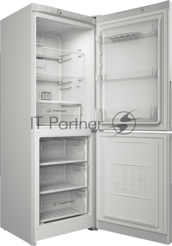 Холодильник Indesit ITR 4160 W белый двухкамерный 179/78л морозилка снизу