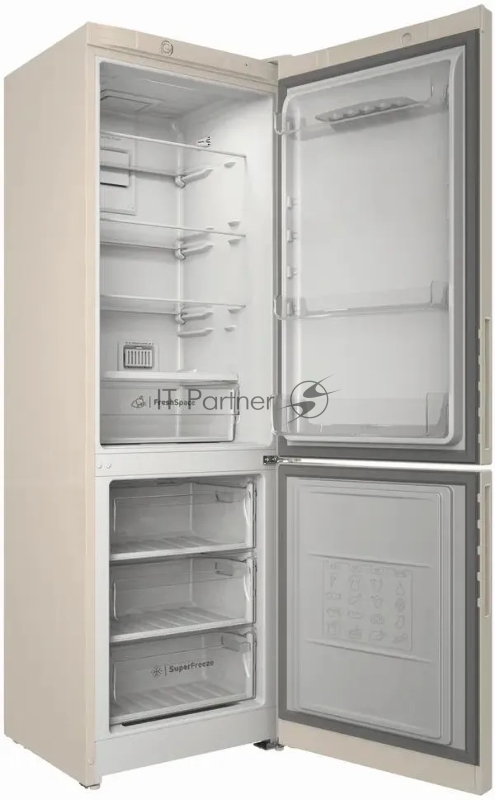 Холодильник Indesit ITR 4180 E бежевый двухкамерный 220/78л морозилка снизу