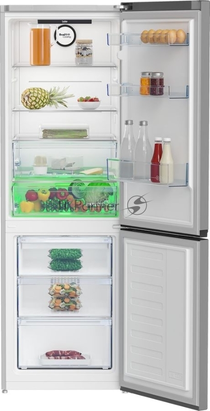Холодильник Beko B3RCNK362HS серебристый двухкамерный 220/100л морозилка снизу