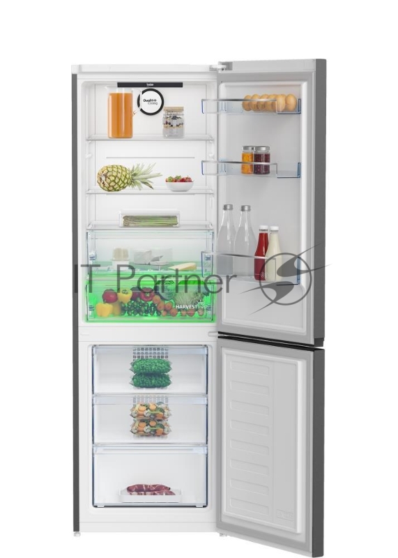 Холодильник Beko B3RCNK362HS серебристый двухкамерный 220/100л морозилка снизу