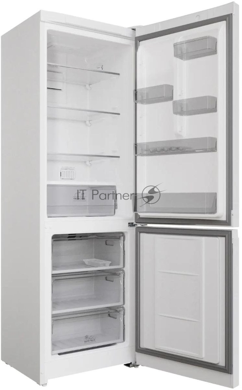 Холодильник HOTPOINT HT 5180 W белый/серебристый, двухкамерный 220/78л морозилка снизу, Total No Frost