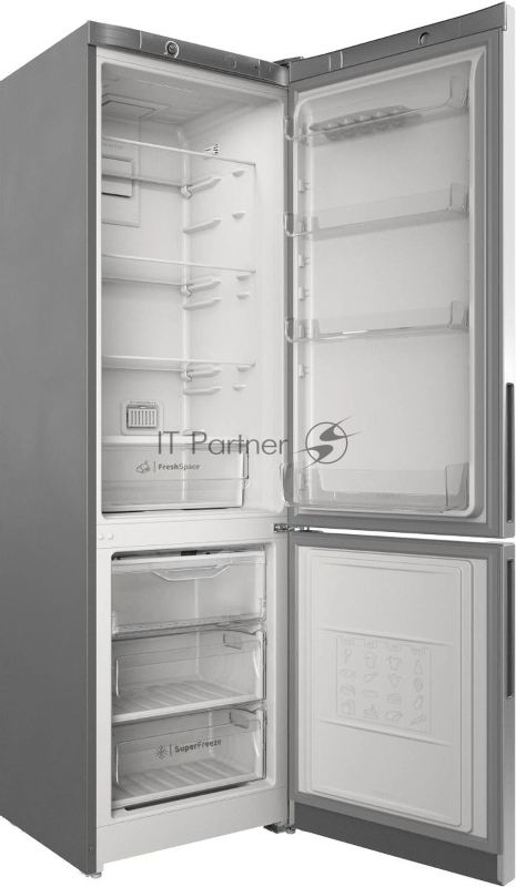 Холодильник Indesit ITS 4200 XB нержавеющая сталь, двухкамерный, 247/78л, морозилка снизу, No Frost