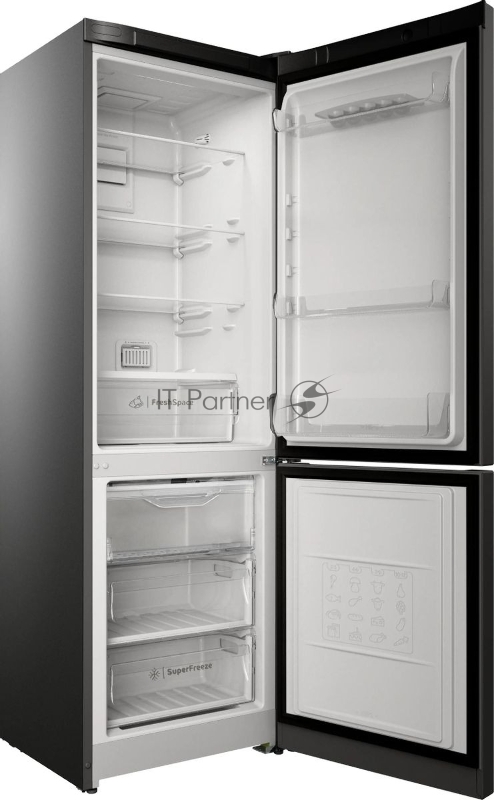 Холодильник Indesit ITS 5180 NG, темно-серый, двухкамерный 220/78л морозилка снизу, No Frost