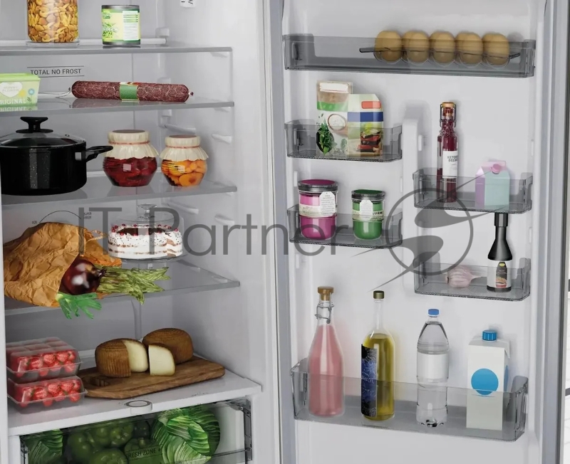 Холодильник HOTPOINT HT 6200 W белый двухкамерный 240/83л морозилка снизу, No Frost