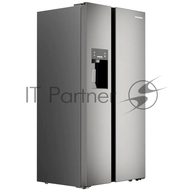 Холодильник Kuppersberg/ Холодильник Kuppersberg, High-Tech, Side by Side, полезный объем 642 л, ширина 91 см, инверторный компрессор, электронное управление, No Frost, LED дисплей, ледогенератор, цвет нержавеющая сталь