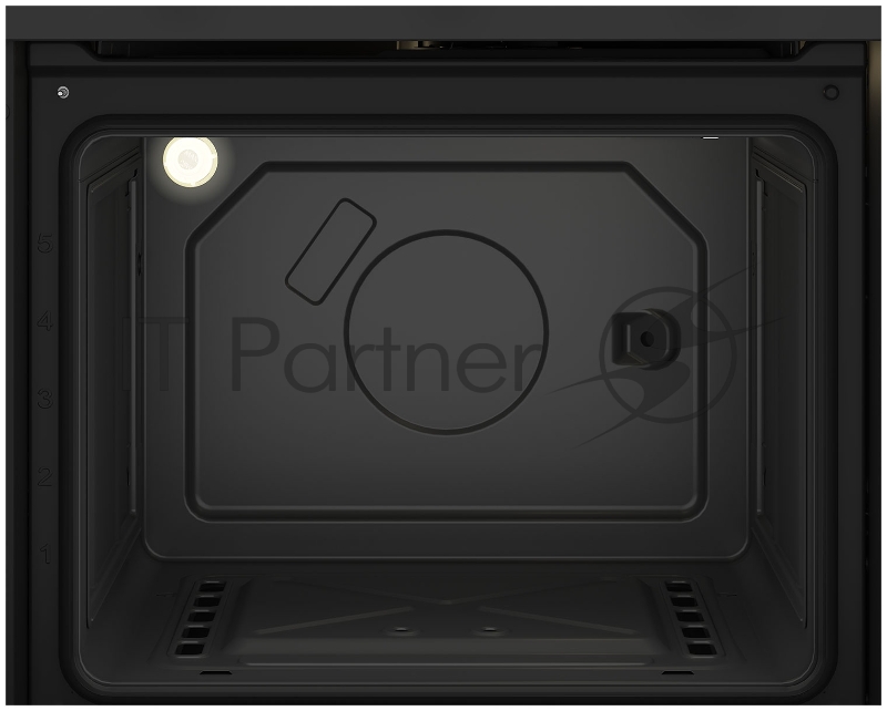 Газовый духовой шкаф Beko BBIH12100BC с откидным электрическим грилем и конвекцией автоматический электроподжиг поворотные переключатели металлические направляющие объем - 72л 3 стекла дверцы 1 решетка 1 противень вертел. Цвет: Черный Материал панели