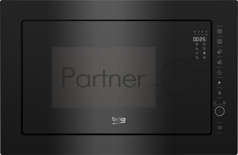 Микроволновая печь встраиваемая Beko BMGB25333BG чёрный, 25 л, 900 Вт, переключатели - поворотный механизм/сенсор