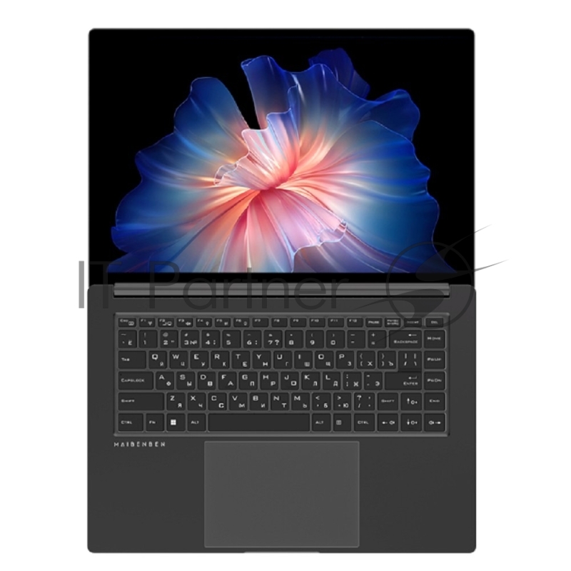 Ноутбук Maibenben P625 темно-серый 16(2560x1600 (матовый) IPS)/Intel Core i5 12450H(2Ghz)/16384Mb/512PCISSD UHD Graphics/Cam/BT/WiFi/70WHr/war 1y/1.6kg/Win11Home + Screen 120Hz, 350nits, sRGB 100%, 16:10