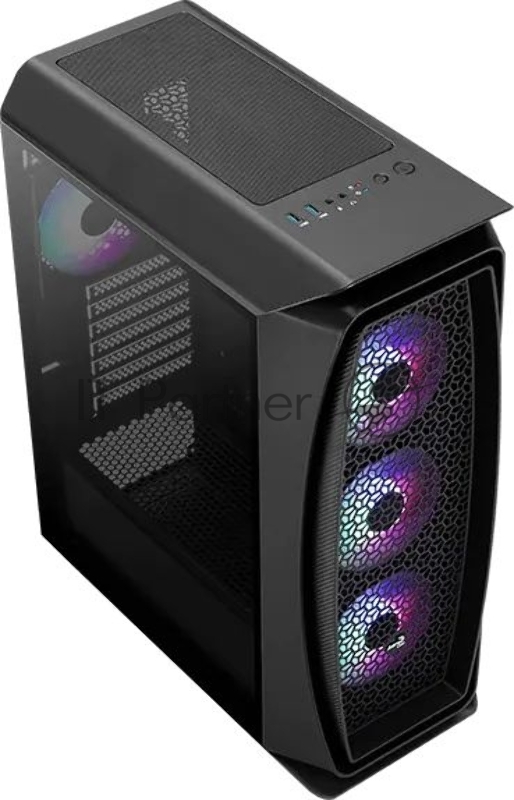 Компьютерный корпус Aerocool / Formula Aero One Frost-G-BK-v1 черный без БП ATX 4x120mm 2xUSB3.0 audio