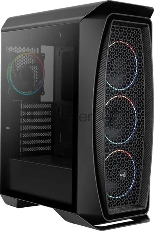 Компьютерный корпус Aerocool / Formula Aero One Eclipse-G-BK-v1 черный без БП ATX 4x120mm 2xUSB3.0 audio