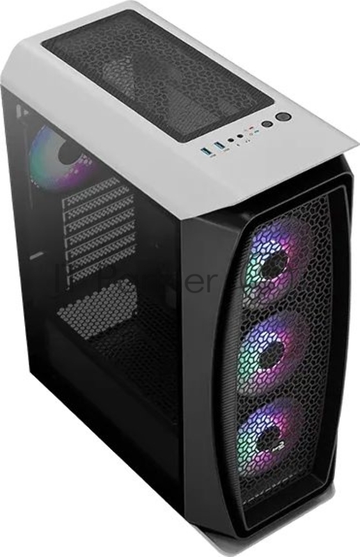 Компьютерный корпус Aerocool / Formula Aero One Frost-G-WT-v1 белый без БП ATX 4x120mm 2x140mm 2xUSB3.0 audio bott PSU