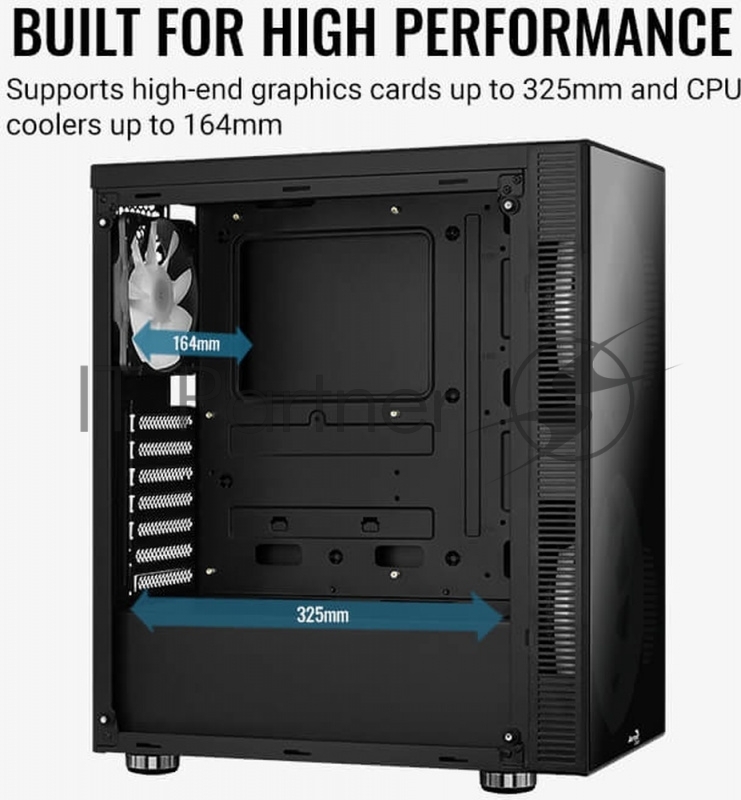 Компьютерный корпус Aerocool / Formula Python (3xUSB, 2xAudio, 0.5 мм,2x200 мм FAN, прозрачная стенка-закаленное стекло, ATX, без БП)