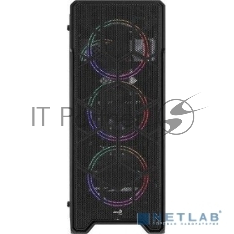 Компьютерный корпус Aerocool / Formula Ore Saturn FRGB-G-BK-v1 (2xUSB, 2xAudio, 0.5 мм,3x120 мм FAN, прозрачная стенка-закаленное стекло, ATX,