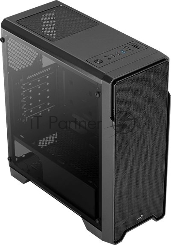 Компьютерный корпус Aerocool / Formula Ore Saturn FRGB-G-BK-v1 (2xUSB, 2xAudio, 0.5 мм,3x120 мм FAN, прозрачная стенка-закаленное стекло, ATX,