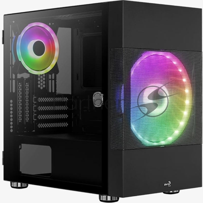 Компьютерный корпус Aerocool / Formula Atomic V1 без БП, mATX, боковое окно (закаленное стекло), черный