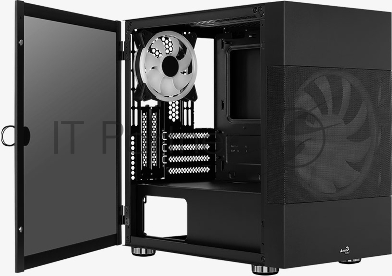Компьютерный корпус Aerocool / Formula Atomic V1 без БП, mATX, боковое окно (закаленное стекло), черный