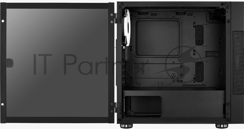 Компьютерный корпус Aerocool / Formula Atomic V1 без БП, mATX, боковое окно (закаленное стекло), черный