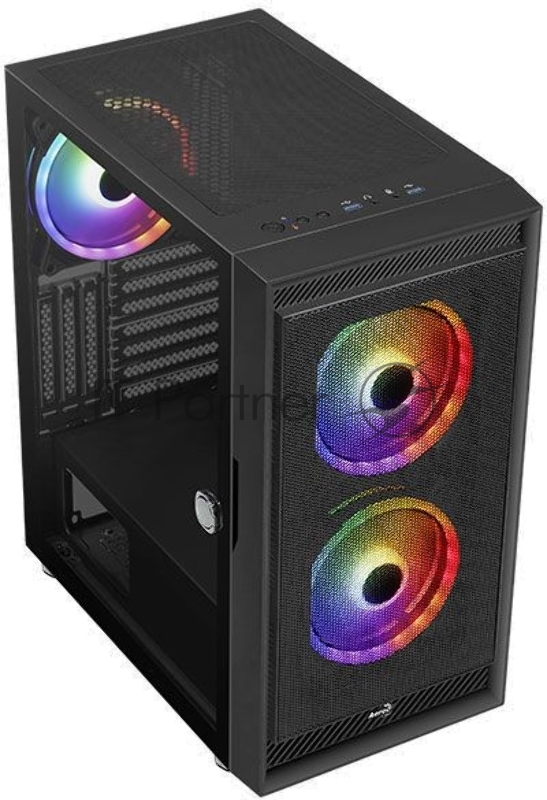 Компьютерный корпус Aerocool / Formula Graphite-G-BK-v2 черный без БП ATX 3x140mm 2xUSB3.0 audio