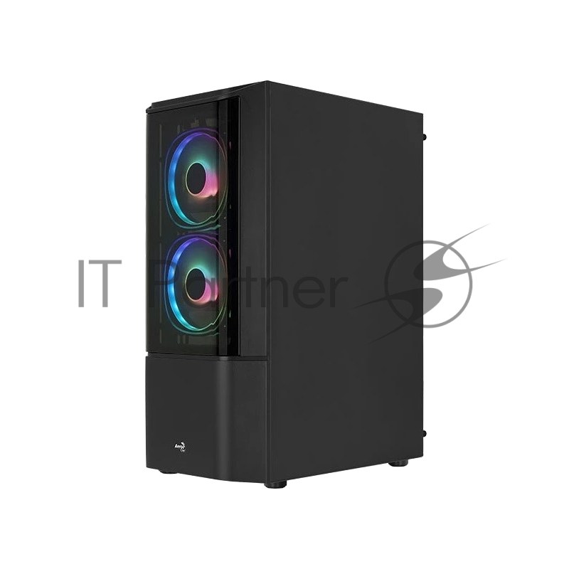 Корпус MidTower Aerocool / Formula Quantum-G-BK-v2 (черный) без Б/п, ATX 3FRGB Fan on front panel