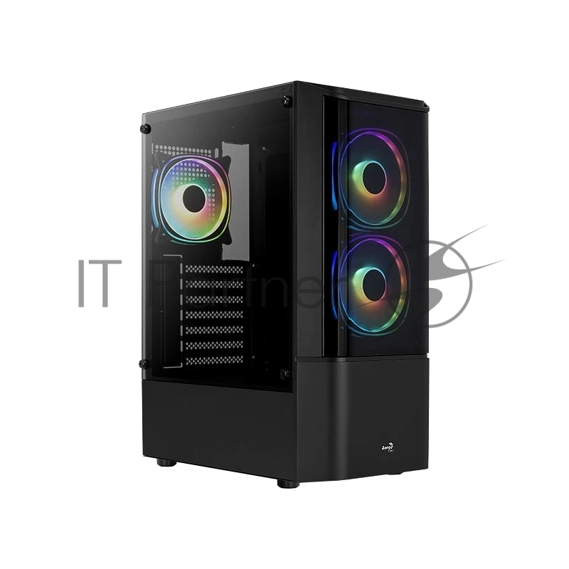 Корпус MidTower Aerocool / Formula Quantum-G-BK-v2 (черный) без Б/п, ATX 3FRGB Fan on front panel